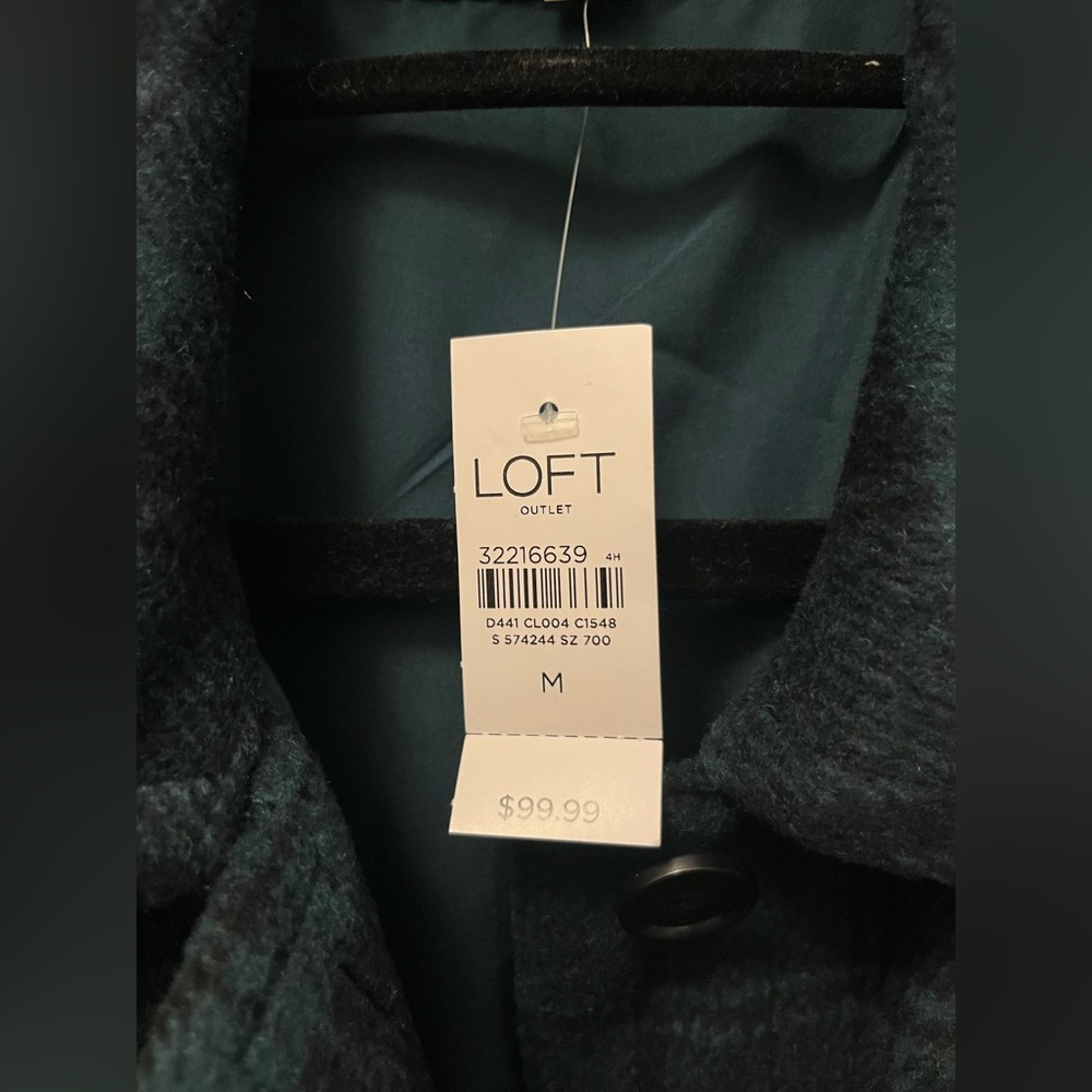 LOFT Plaid Shacket - Picture 6 of 7